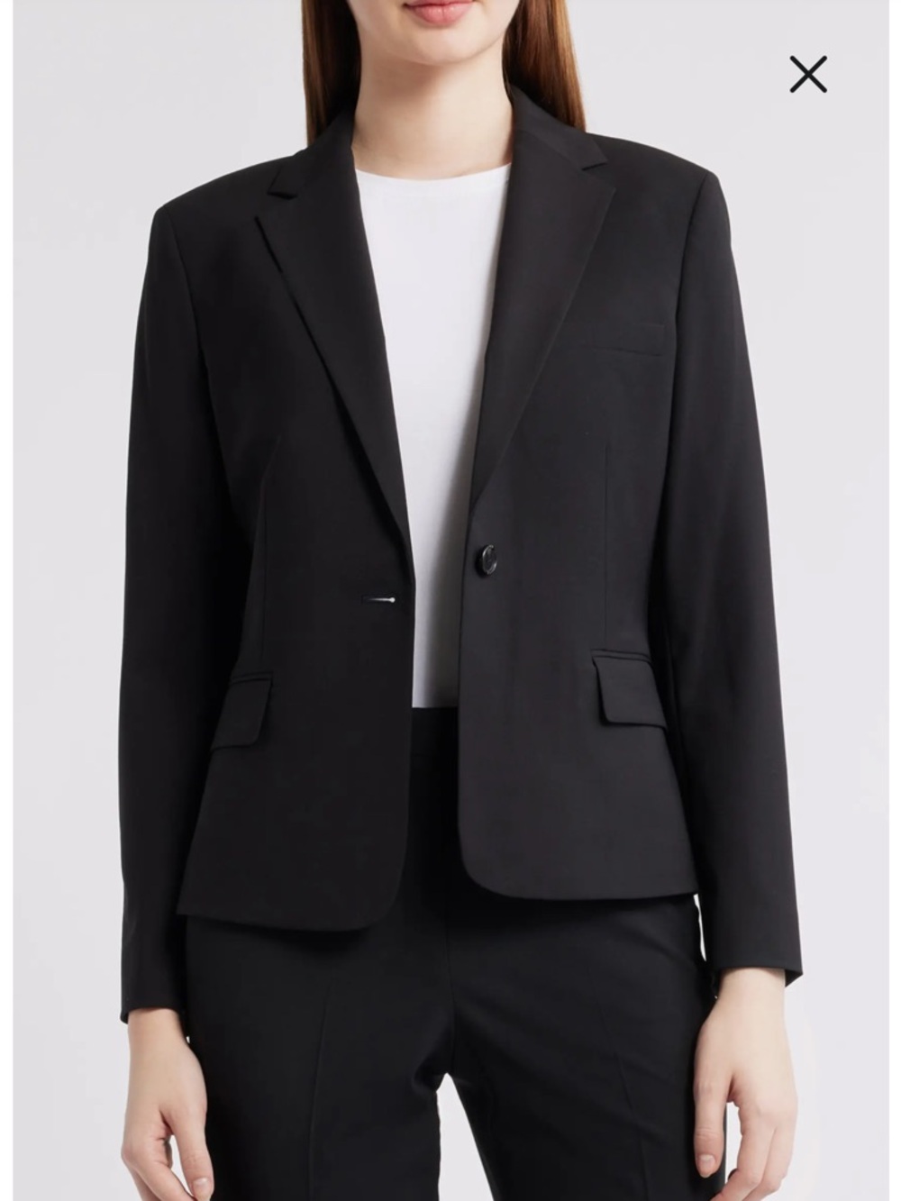 Theory Black Stretch Wool Blazer